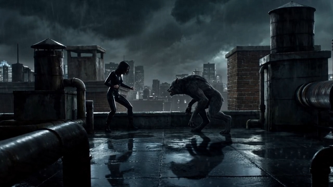 Selene vs The Lycan Lord - AI Fighting Movie - Image 24