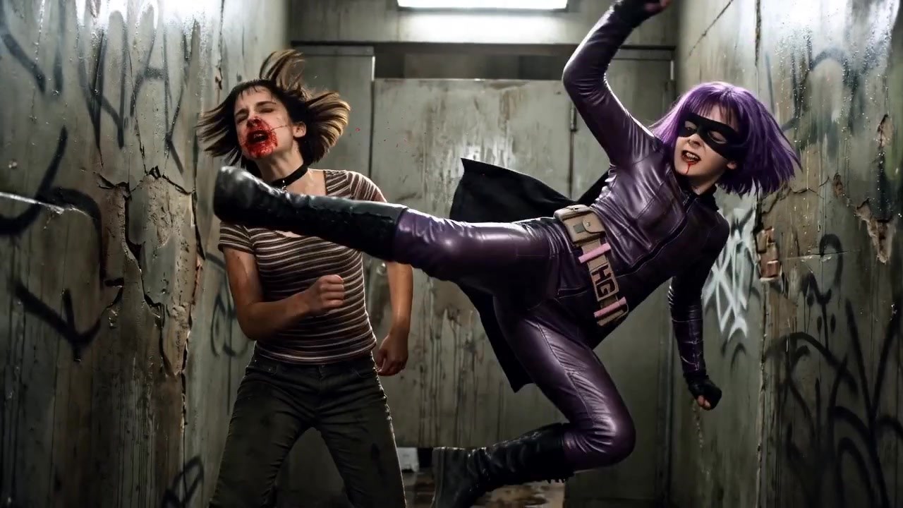 Hit-Girl vs Mathilda - AI Image and Animation Set - Image 13